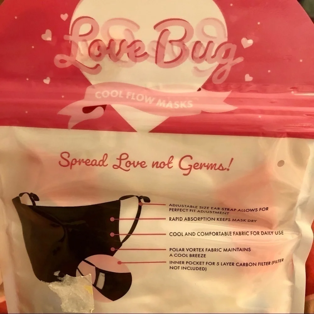 Love Bug kids face masks New! 3 pack